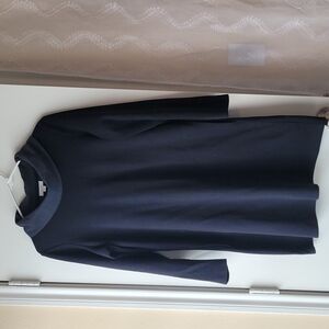 Pure Jill Longsleeve Turtleneck Top With Pockets Size Small Black and Gray